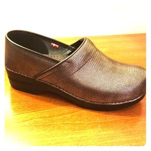 Sanita Embossed Leather Clog